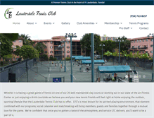 Tablet Screenshot of lauderdaletennisclub.com